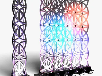 Stage Decor 22 Modular Wall Column 3D model