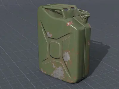 Old rusty Jerry Can 3D Low-poly 3D model
