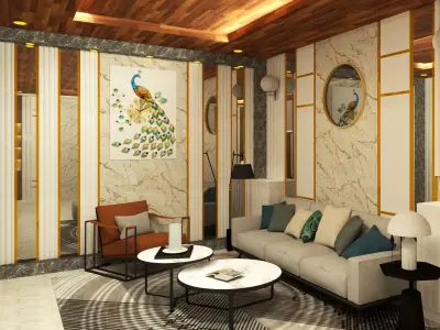 Living Room Luxury 3D model
