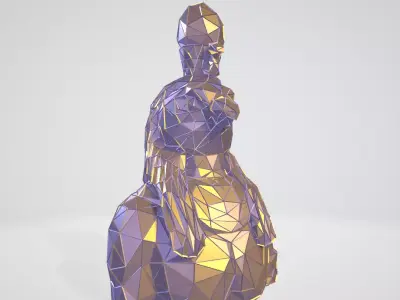 Ra bust WIREFRAME VORONOI WIREMESH MESH 3D print model