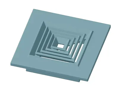 Plastic Square Air Conditioning Vent Toy 3D model