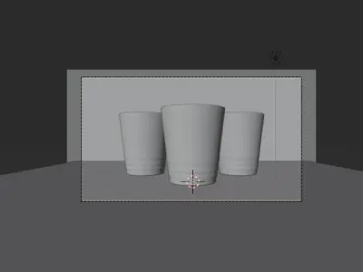 3D glass cup model empty Free low-poly 3D model