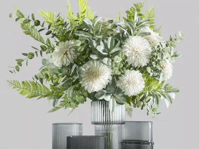 Flower Set 046 Dahlia 3D model