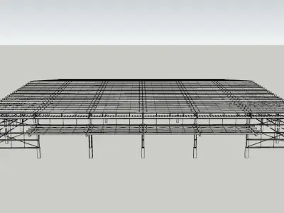 steel structure building model 3D model
