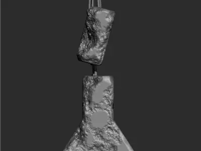 Damaged Concrete Columns IMM Brush Pack 8 in One 3D model