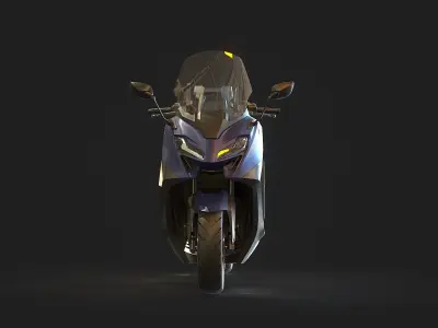 Base model Yamaha Tmax 2022 3D model