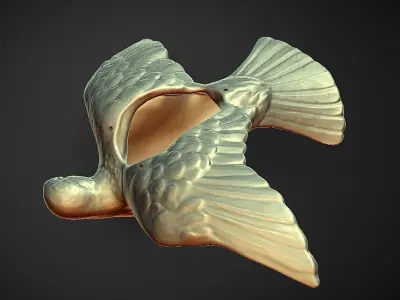 hanging dove planter decoration  3D print model