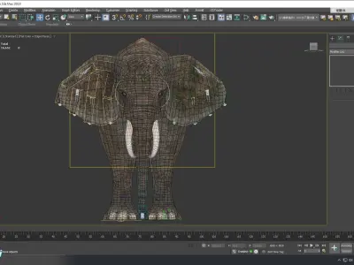 African elephant Low-poly 3D model shop