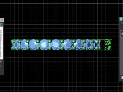 U Shaped Eternity Ring 2 point 6 mm stone size swiss 10 and EU50 3D print model