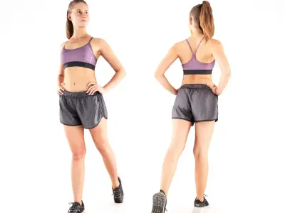 Woman sport 28 Low-poly 3D model