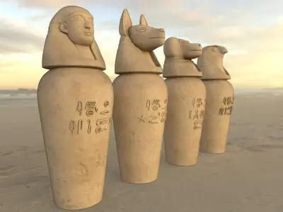 Canopic Jars 3D model