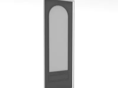 retro decorative door Low-poly 3D model