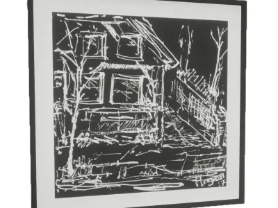 Picture Frame - House Low-poly 3D model