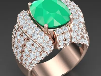 Luxury Men Rings Designs 6MR065 3D print model