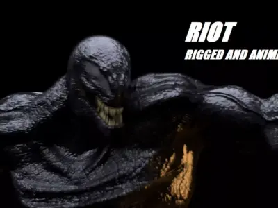 Riot Venom 2018 inspired model Rigged and Animated Low-poly 3D model
