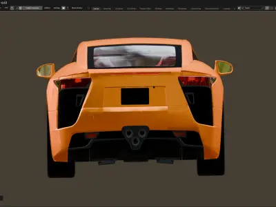 Car Lexus LFA 2012 Low-poly 3D model
