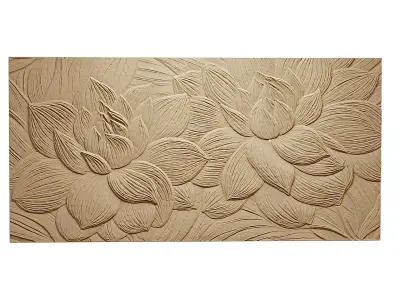 Modern Relief Wall Mural Decor CNC 3D Print 09 3D model