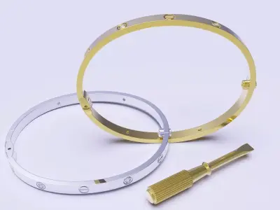 Love Bracelet  17cm   cod36 3D print model