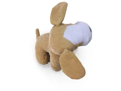 Plush Dog  - Low and High Poly Versions Low-poly 3D model