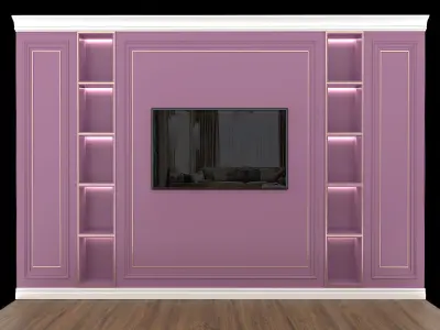 Moulding corona tv wall unit 3D model