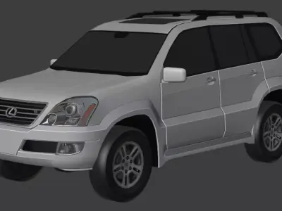 2006-2009 Lexus GX470 3D model Game Ready Low-poly 3D model