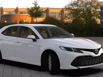 Toyota Camry LE 2019 HQ INTERIOR Bumpers Support 3D model