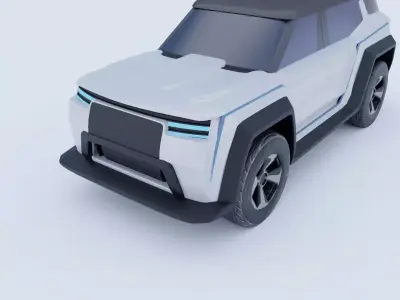 Cartoon Car Low-poly 3D model Low-poly