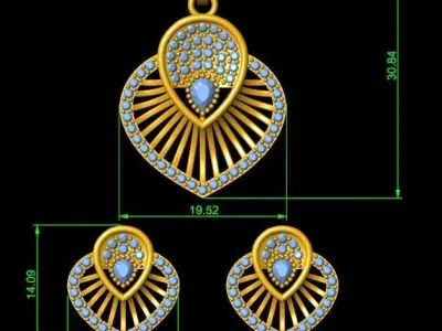Pendant Necklace 3D print model 23