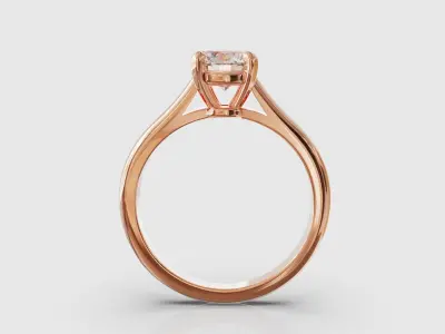 Car tier inspired solitaire engagement ring  3D print model