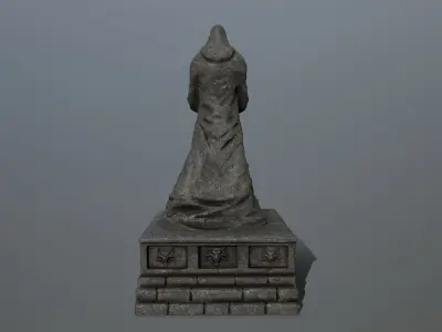 statue 4 Low-poly 3D model