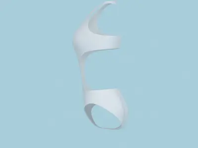 Sport Bra 2 Low-poly 3D model