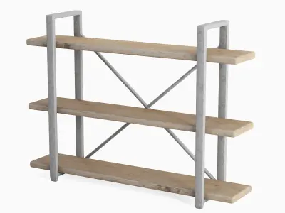 Bookshelf 03 Low-poly 3D model