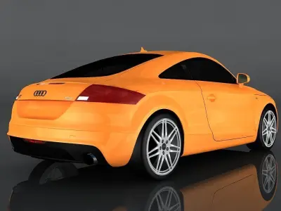 Audi TT 2008 Low-poly 3D model