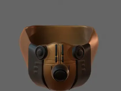 Gas mask helmet 3d model scifi Low-poly  Low-poly 3D model 81