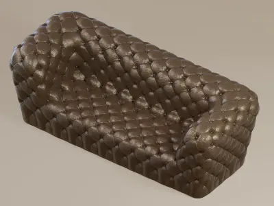 Tufted Chesterfield Sofa 3D model