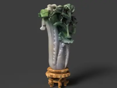 Chinese  jadelite cabbage figure  Low-poly 3D model