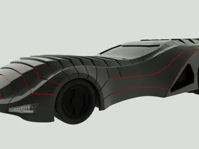 batmobil batman car Low-poly 3D model