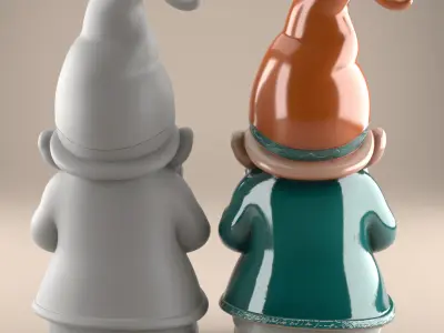Charming Gnome 3D Model STL File for Printing 3D print model