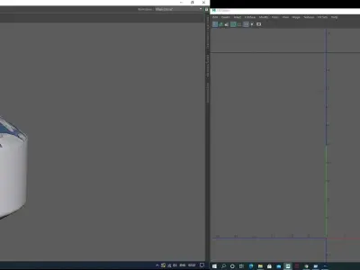 Danice White and Blue  Ceramic Vase 3D print model