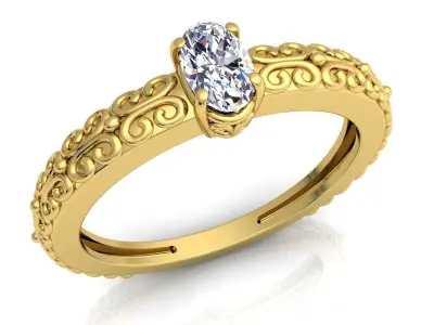 luxury Fancy Ring55 3D print model