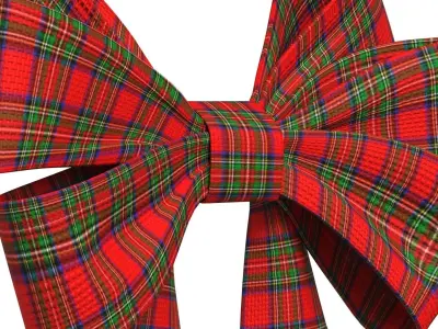 Christmas Bow Ribbon 61 Low-poly 3D model