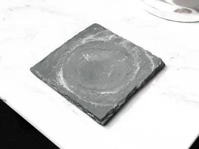 Slate coasters 3 3D model