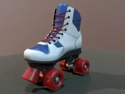 Roller Skate Low-poly 3D model
