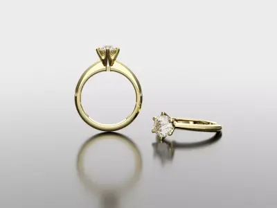 Gold Ring Tiffani 3D print Model 3D print model