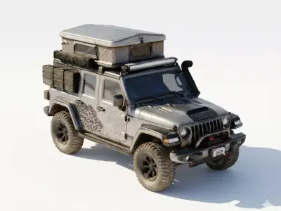 Shadow Ops Overland Jeep 3D Model Low-poly 3D model
