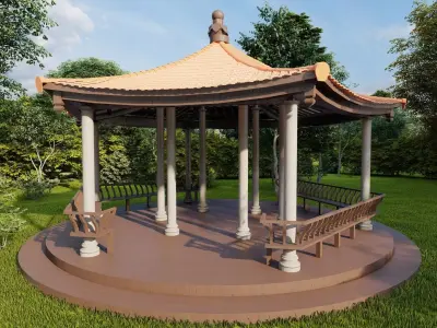 Hexagonal Hut 3D model