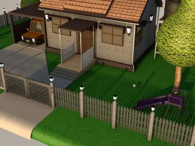 Cartoon House 3D model