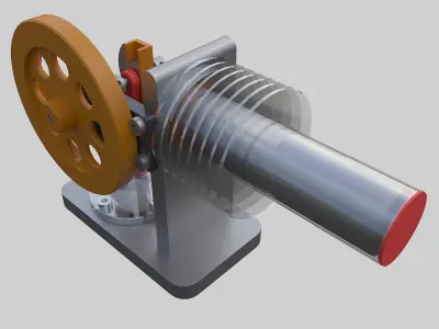 Stirling engine 3D model purchase