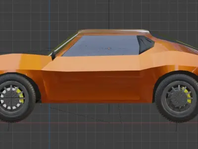 KTM car concept Low-poly 3D model