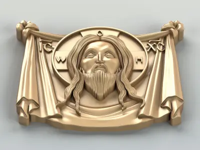 Carved decor central Icon 032 3D model